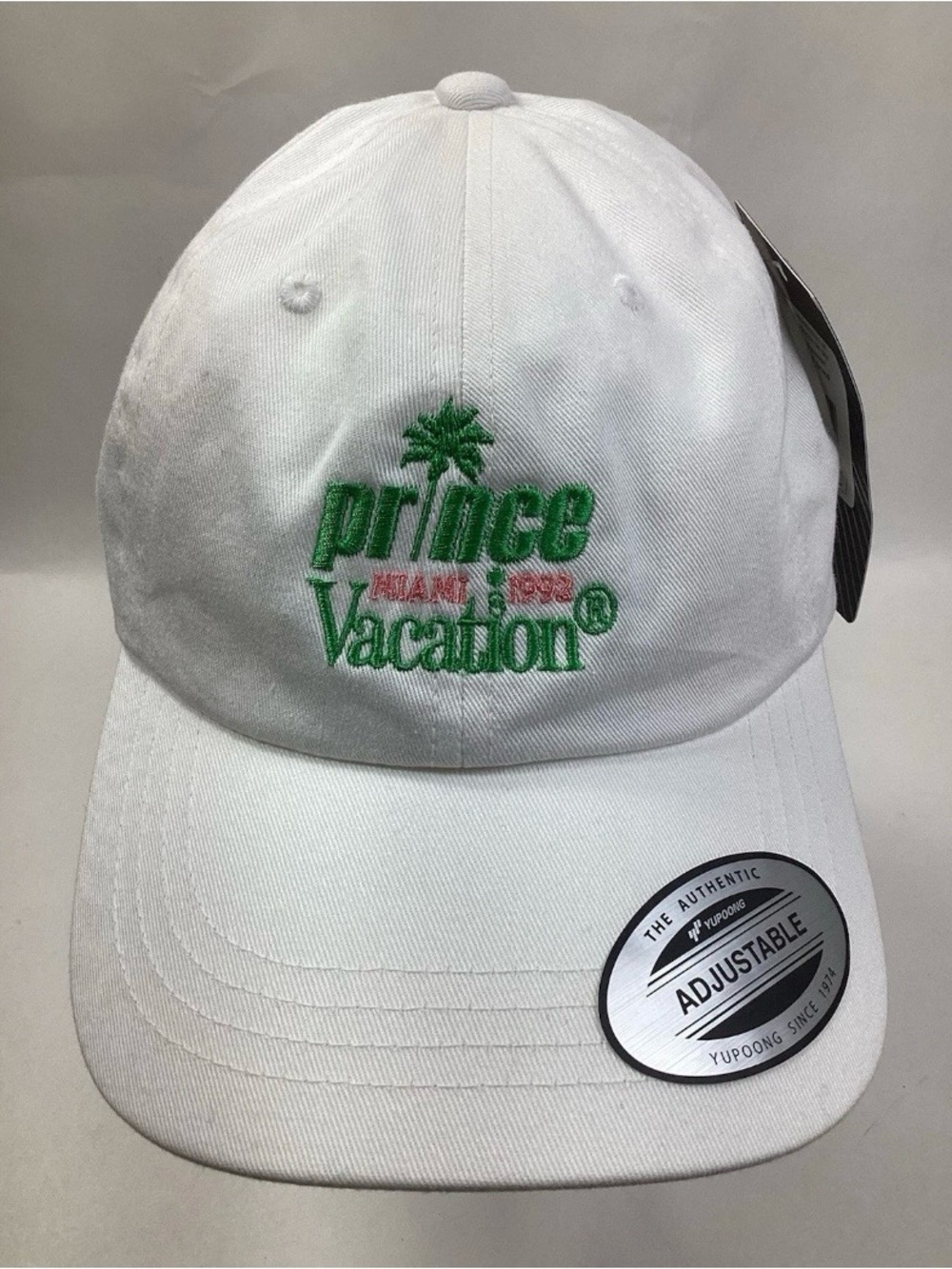 Vintage Miami White Adjustable Baseball Cap